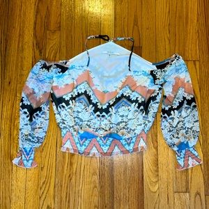 GUESS Los Angeles size medium open shoulder blouse